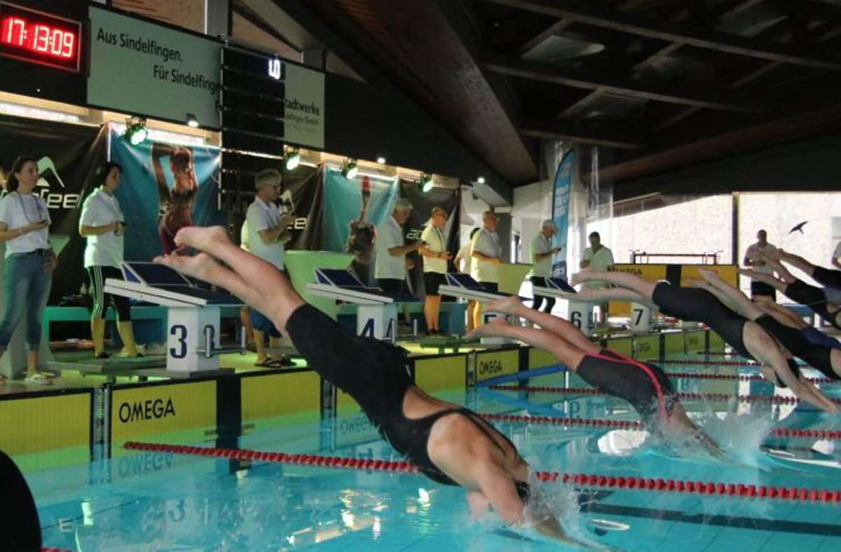 In den  Finals beim Sindelfinger Schwimmfest wurden zwei Veranstaltungsrekorde geknackt. Foto: red