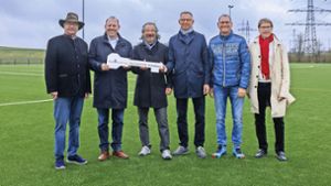 Offizielle Übergabe der zwei neuen Spielfelder an den TV Darmsheim