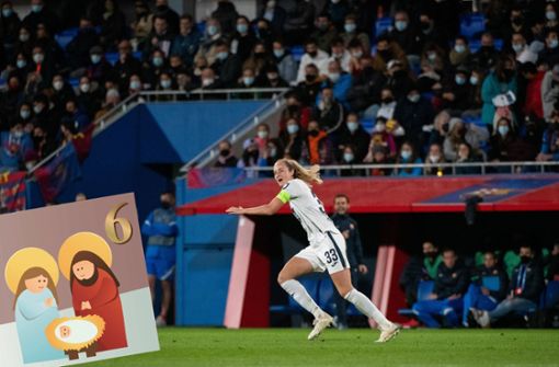 Fabienne Dongus im Estadi Johan Cruyff in Barcelona: Dieses Gefühl möchte die 27-Jährige noch öfter erleben. Foto: Eibner/Michael Memmler
