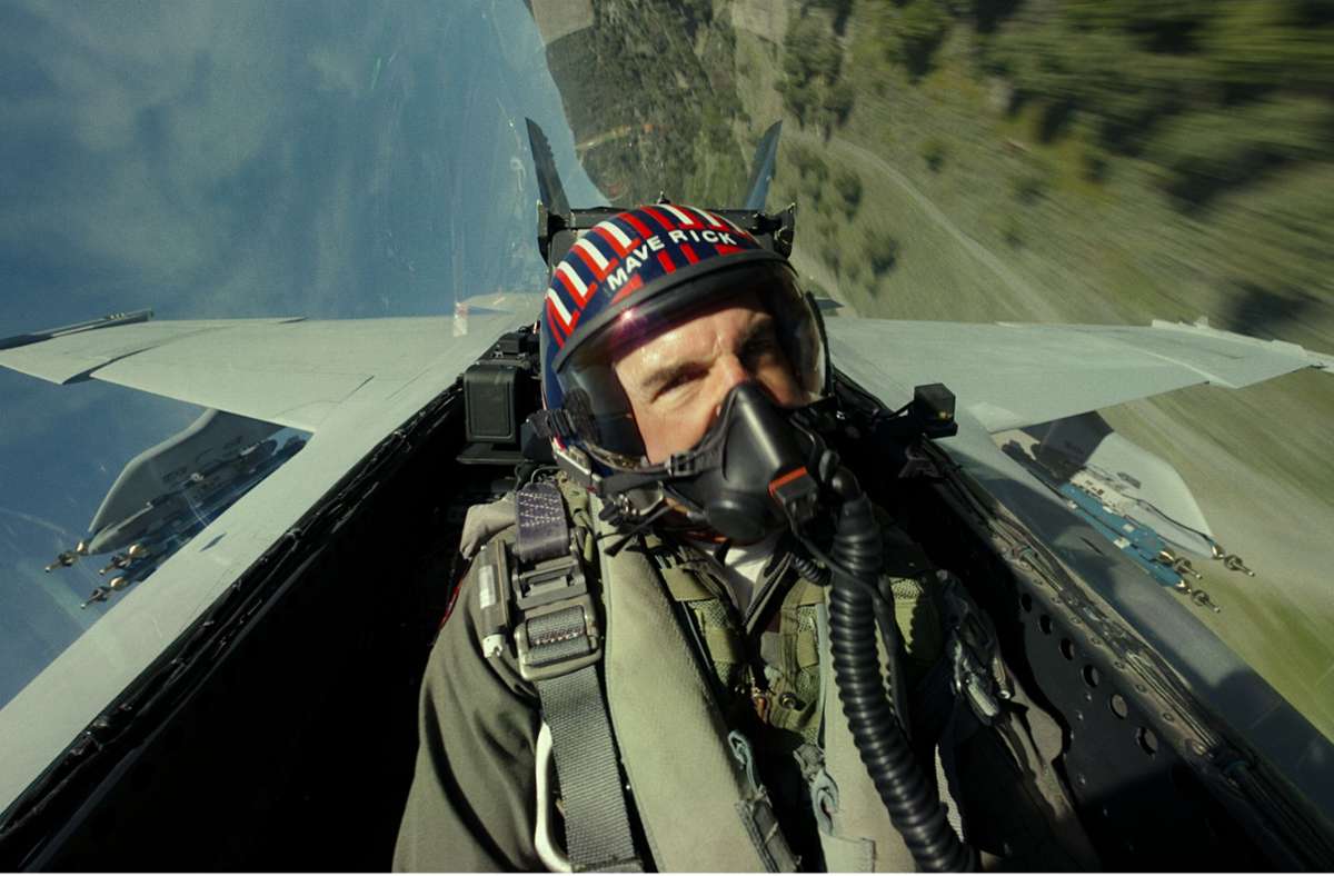 Szene aus „Top Gun Maverick“ mit Tom Cruise als Kampfpilot Pete „Maverick“ Mitchell