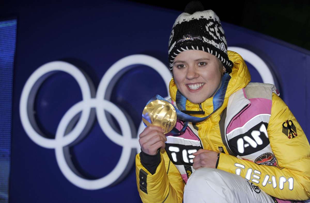 Überraschungssiegerin im olympischen Riesenslalom 2010: Viktoria Rebensburg.