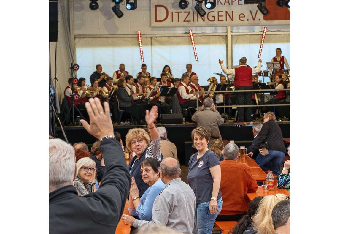 Beste Laune herrscht beim Musikfest in Ditzingen.
