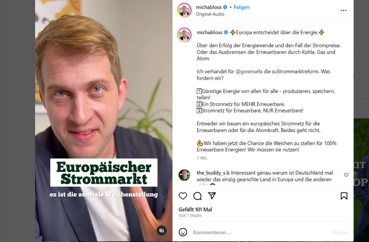 Europapolitiker Michael Bloss aus Stuttgart: Wie wichtig ist Instagram für Politiker?