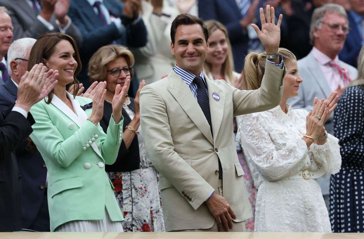 Prinzessin Kate und Roger Federer in der Royal Box