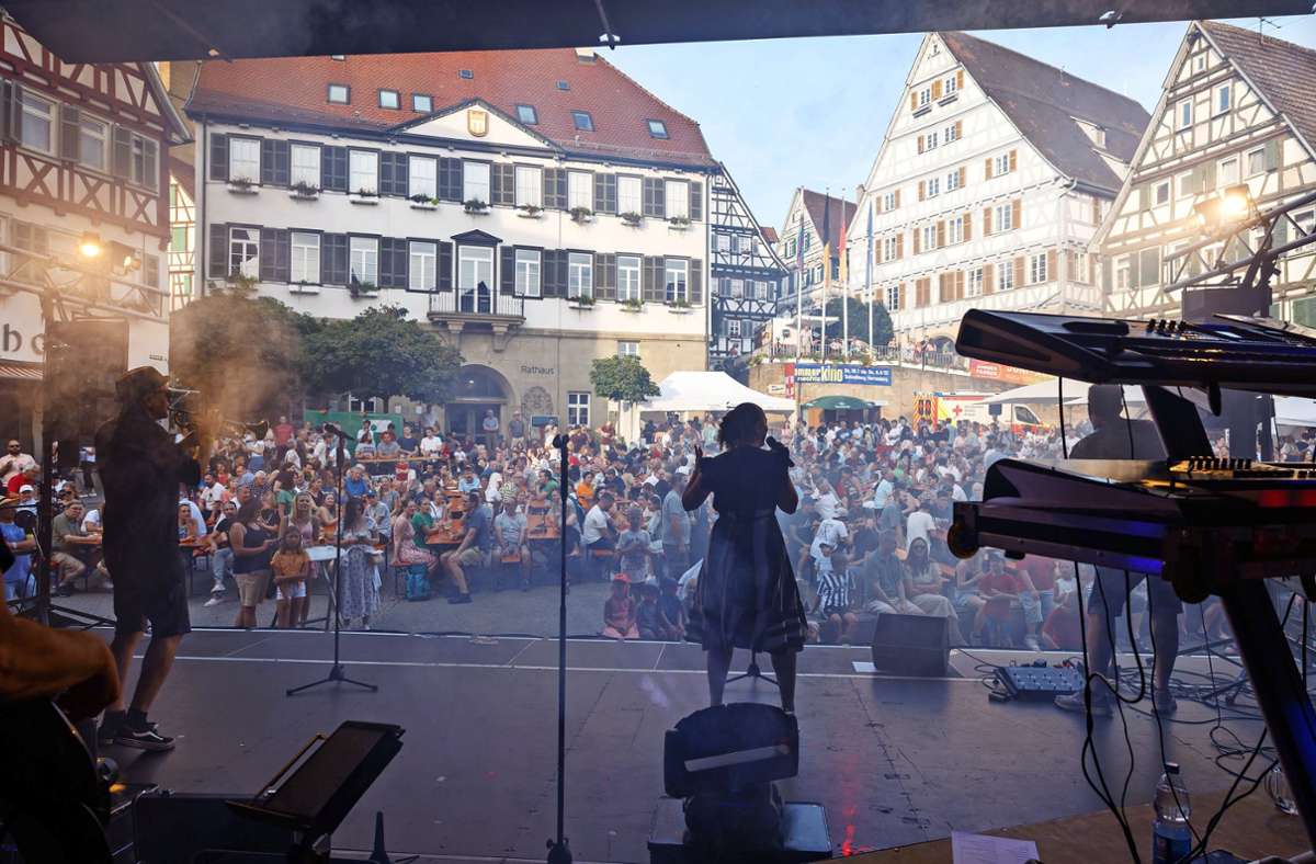 Stadtfest in Herrenberg: Das Partyvolk strömt und feiert ausgelassen