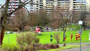 Gleich drei Feuerwehreinsätze in Leonberg: Rettungshubschrauber landet im Stadtpark