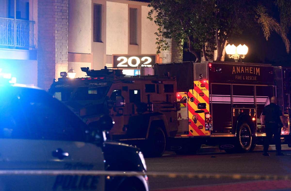 Die Schüsse fielen in einem kleineren Bürogebäude in Orange. Foto: AFP/PATRICK T. FALLON