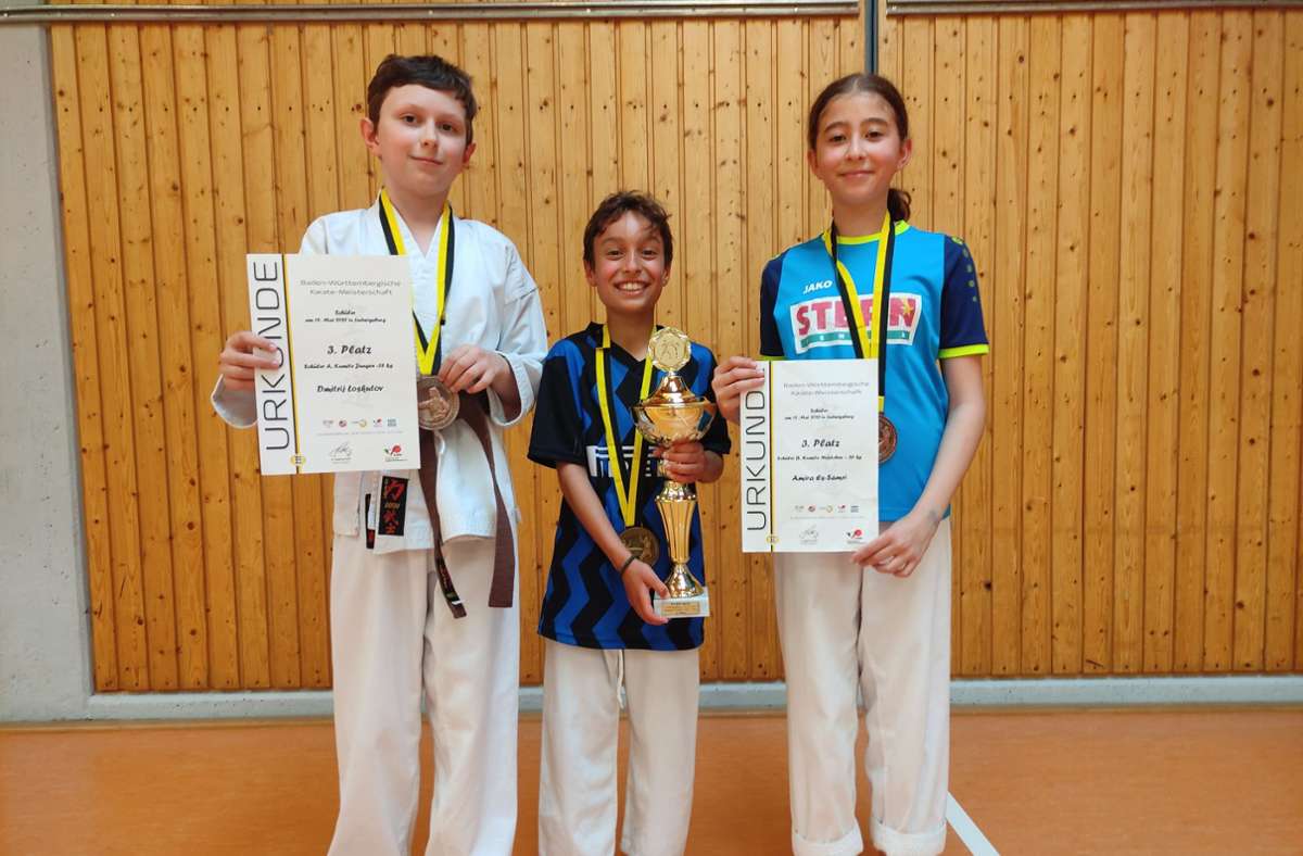 Karate bei der SV Böblingen: Drei Medaillen von der Schüler-Landesmeisterschaft mitgebracht