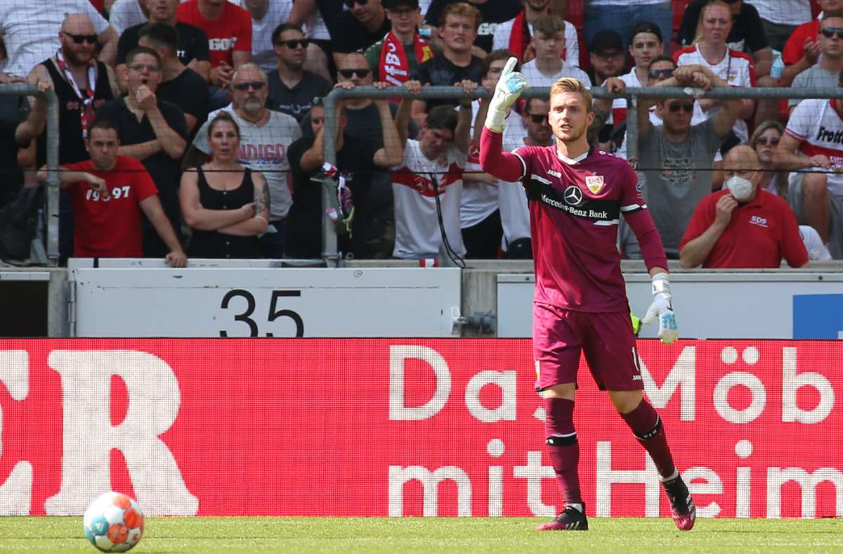 Florian Müller wird gegen die  Leipziger Offensive wohl einiges mehr zu tun haben als beim 5:1-Sieg des VfB gegen Greuther Fürth am vergangenen Spieltag.