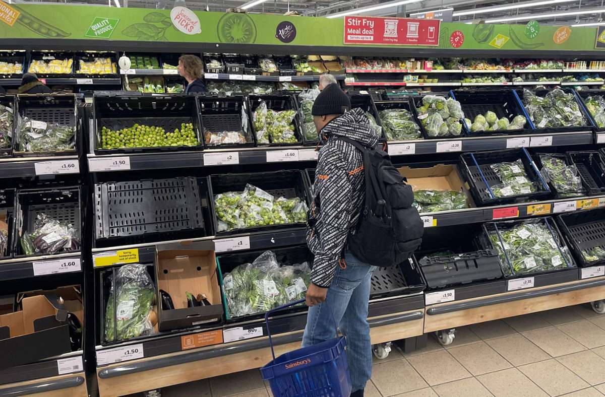 Leere Supermarktregale in Großbritannien: Briten schicken Fotos von Tomaten über den Ärmelkanal