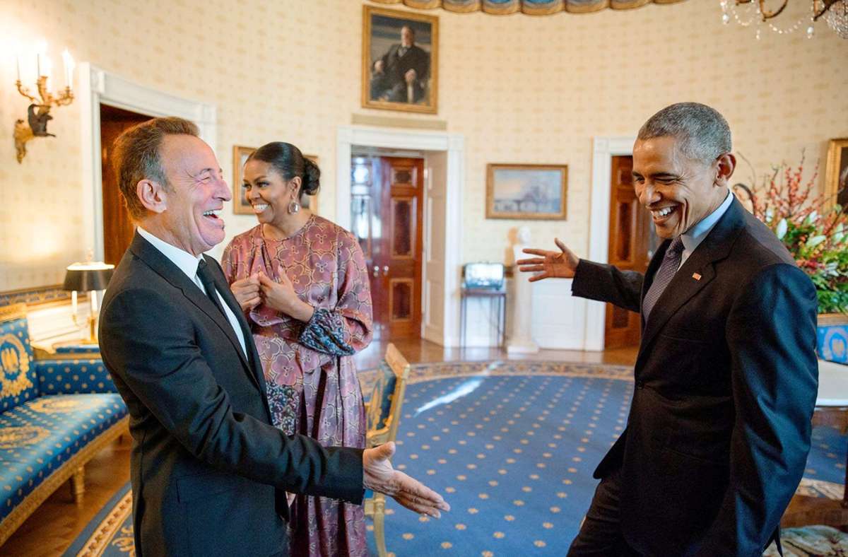 2016 im Weißen Haus: Bruce Springsteen mit Michelle und Barrack Obama