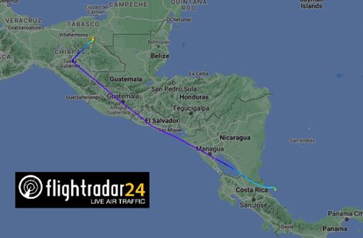 Das Flugzeug ist etwa 25 Meilen vor dem Flughafen Limón vom Radar verschwunden. Foto: dpa