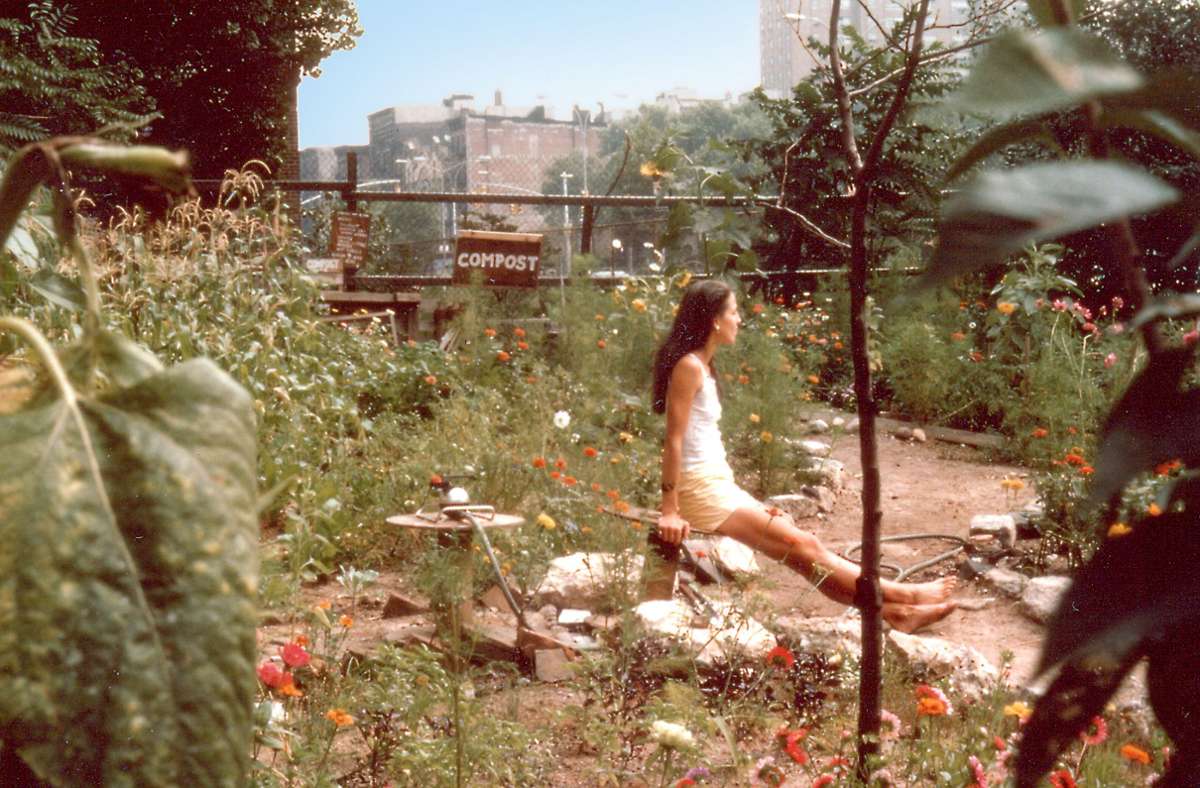 Ein Gemeinschaftsgarten in New York City in den 1970er Jahren