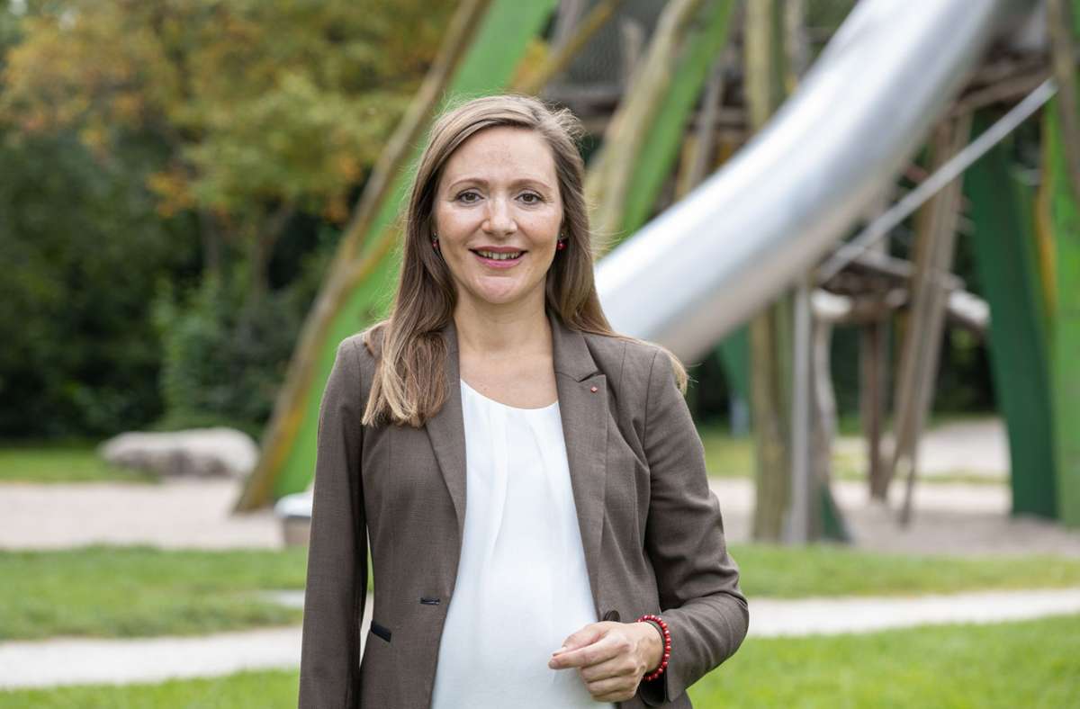 Jasmina Hostert im Bundestagswahlkampf 2021 Foto: Archiv/Stefanie Schlecht
