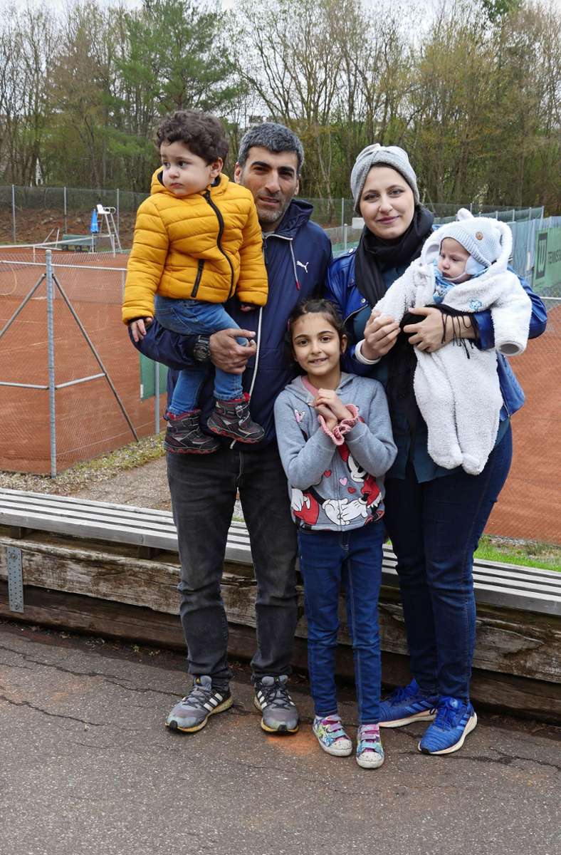 Der neue Platzwart Marvan Osman mit seiner fünfköpfigen Familie