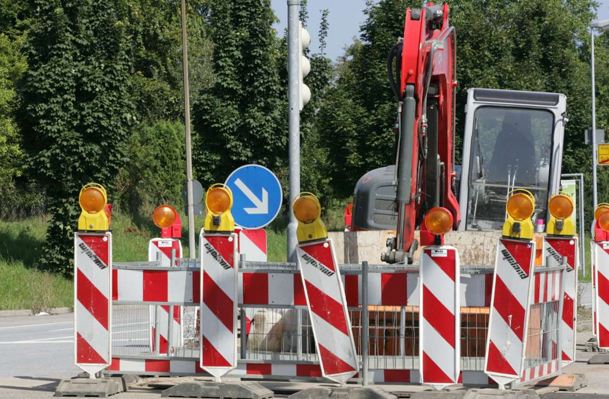 Wegen Gasleitung: Waldburgstraße voll gesperrt