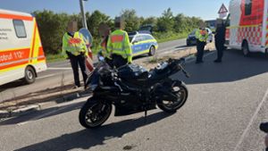 Unfall in Nufringen: Motorradfahrer leicht verletzt