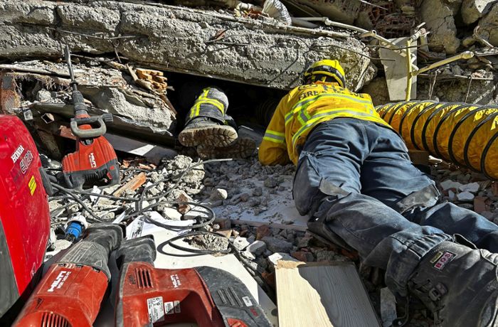 Erdbeben in der Türkei: Mann aus Marbach rettet  fünf Menschen aus den Trümmern