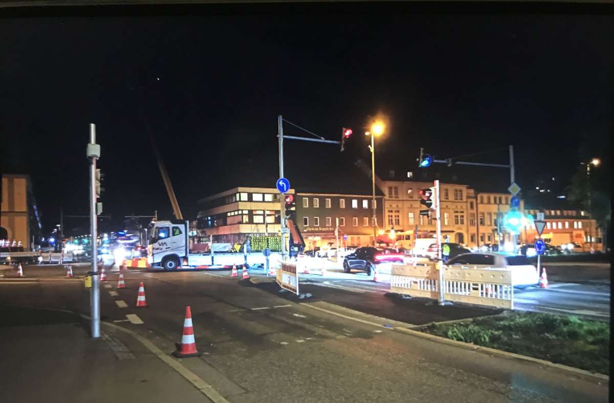 Ein Kreisverkehr auf Zeit in Ludwigsburg: Sternkreuzung wird umgebaut