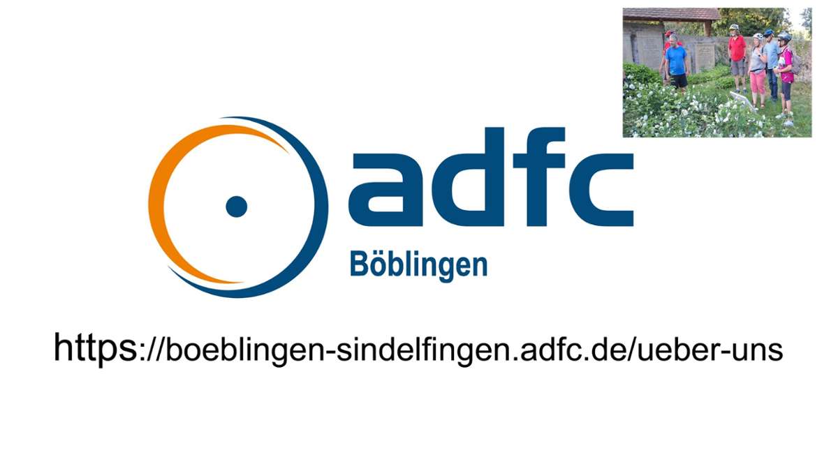 Der ADFC Böblingen/Sindelfingen lädt ein...