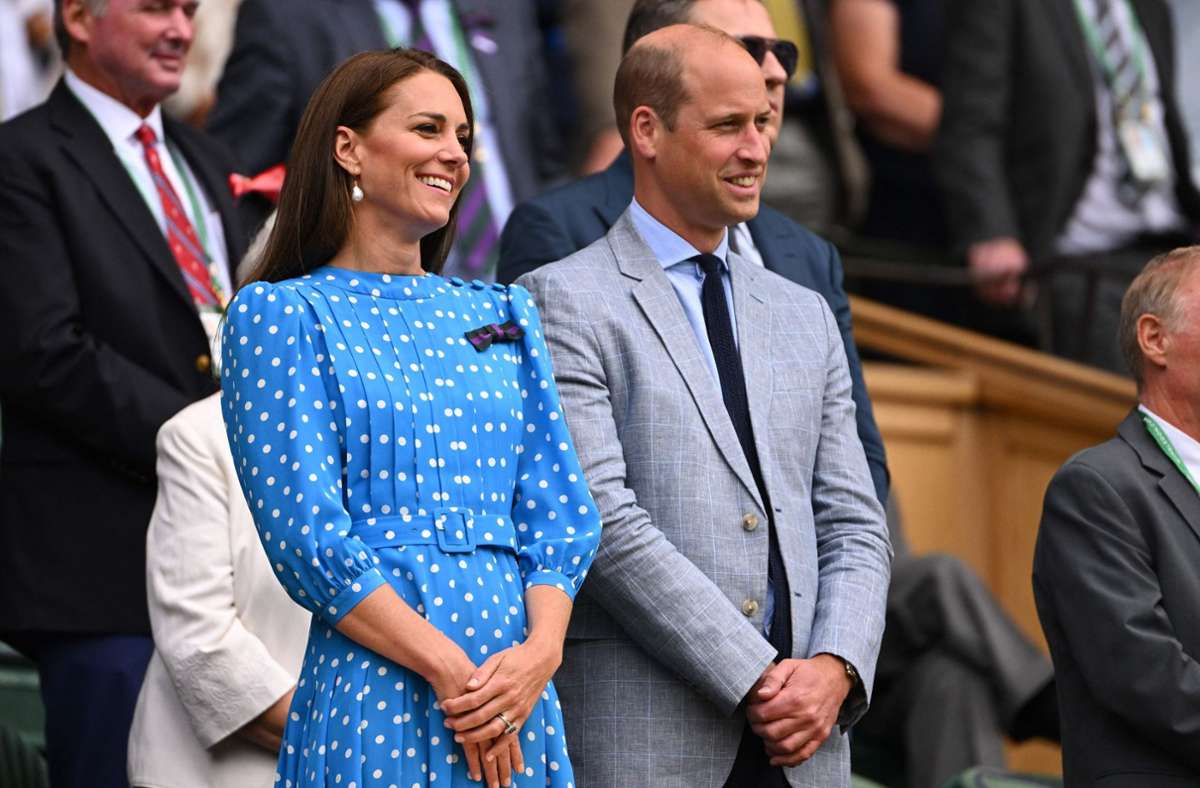 Herzogin Kate und Prinz William in der „Royal Box“ von Wimbledon.