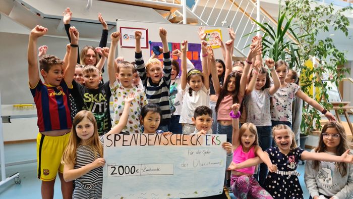 Kinder der Böblinger Erich-Kästner-Schule sammeln 2000 Euro