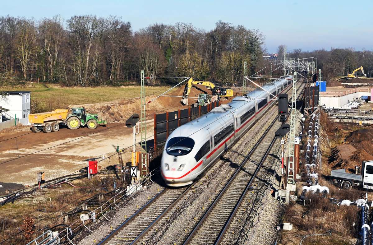 An der Bahntunnelbaustelle der Rheintalbahn bei Rastatt gehen die Arbeiten nur schleppend voran. Foto: dpa/Uli Deck