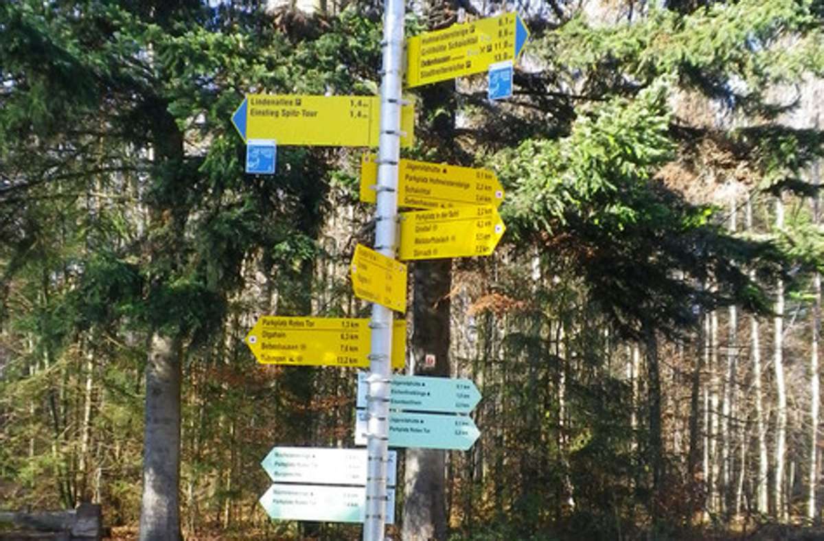 Naturpark Schönbuch: Neue Wegweiser des Besucherleitsystems sind montiert