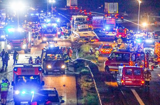 Der schwere Unfall ereignete sich auf der A5 bei Rastatt. Foto: dpa