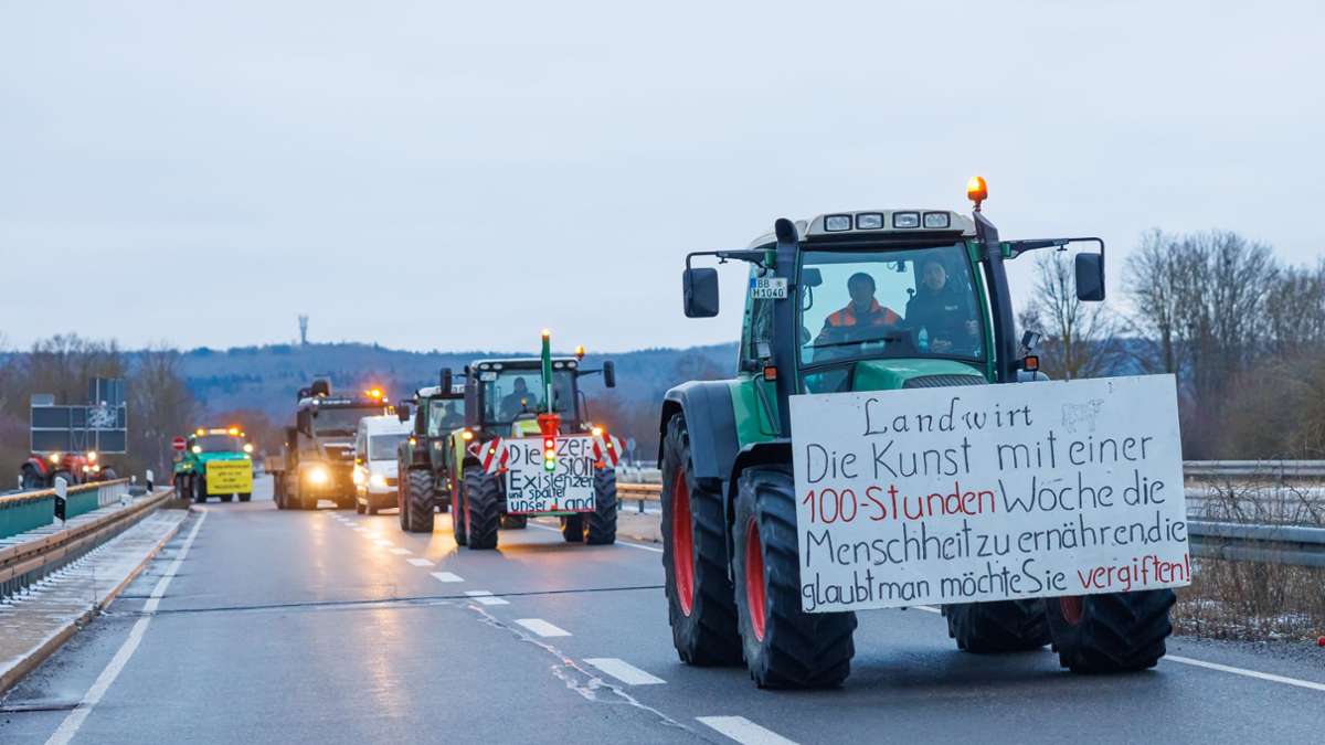Protestfahrt nach Stuttgart: Bauern rollen wieder durch den Kreis Böblingen