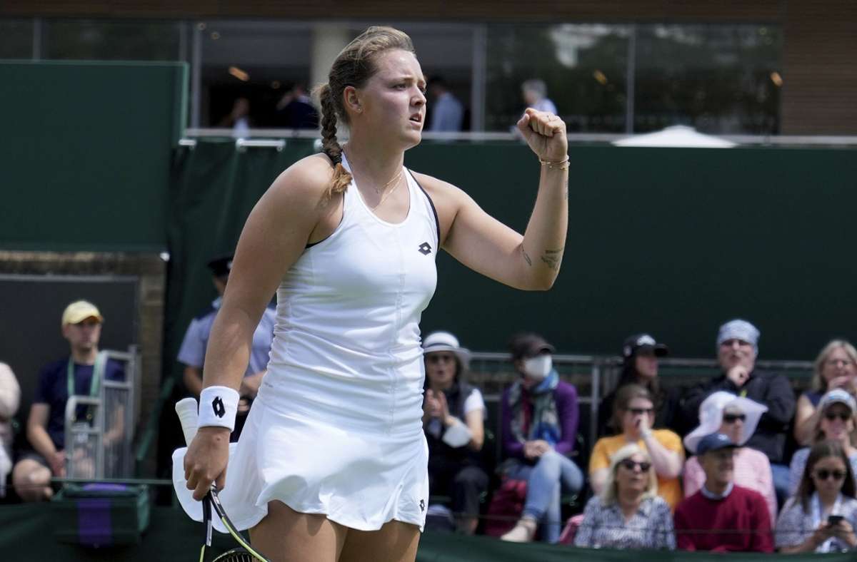 Tennis in Wimbledon: Jule Niemeier steht im Achtelfinale