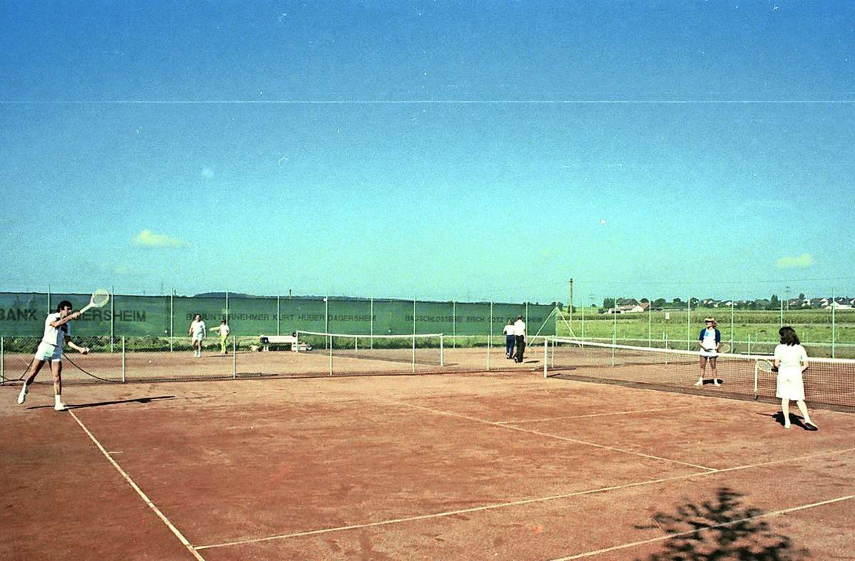 Ein Foto aus den Anfangsjahren: So sah die Anlage der TA TSV Dagersheim 1976 aus