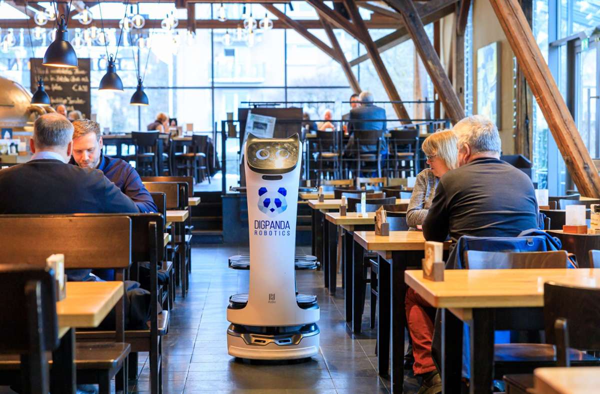 Sucht sich seinen Weg durch die Gänge selbst: Servier-Roboter Bellabot