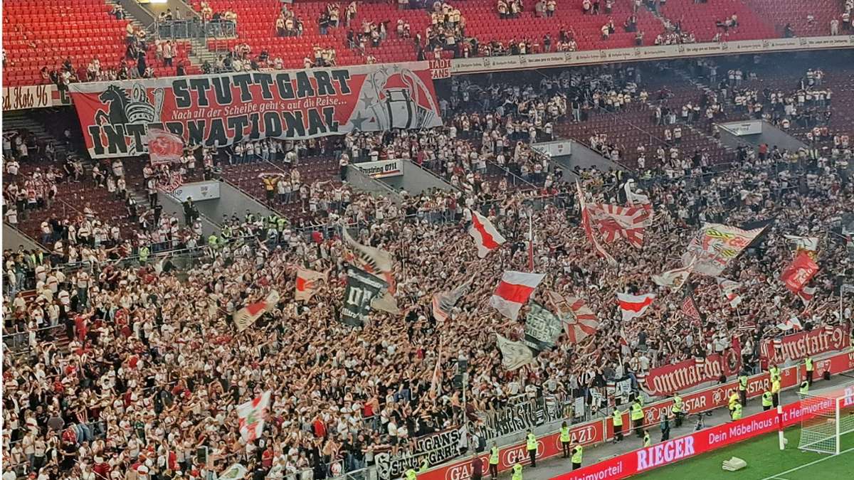 VfB Stuttgart gegen Eintracht Frankfurt: „Stuttgart in der Champions League“ – die Kurve feiert im leeren Stadion