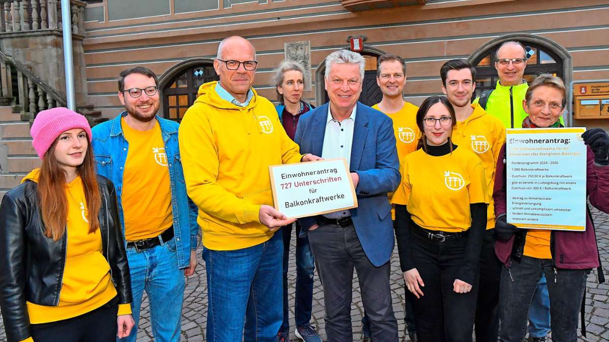 Bürgerinitiative in Bietigheim-Bissingen: Mehr als 700 Unterschriften für Balkonstrom-Programm