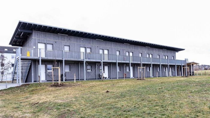 Holzhaus für die   Flüchtlinge