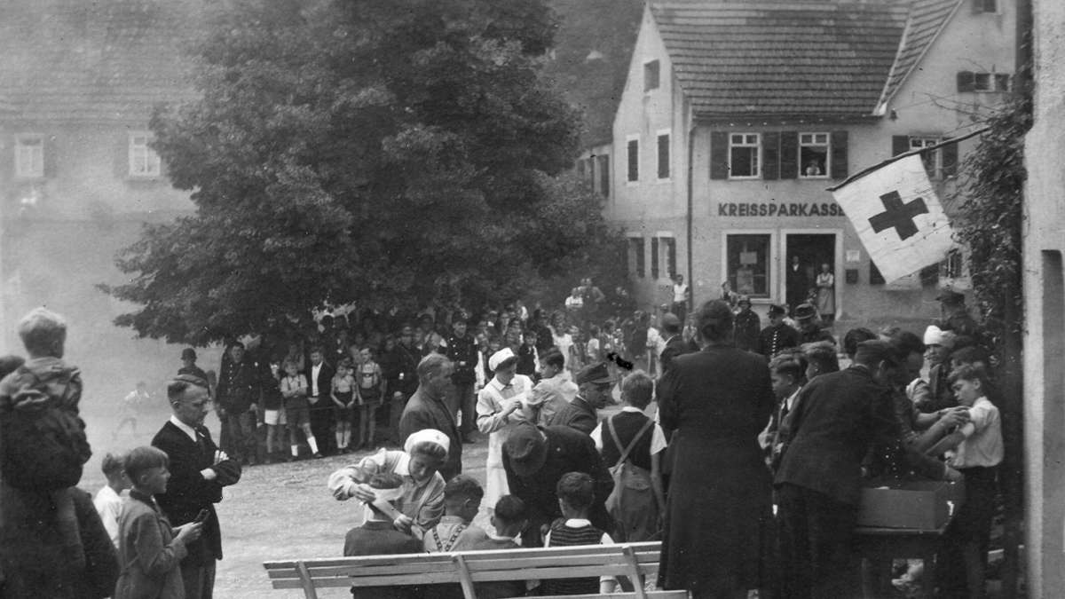 Eine  Übung am Dengelberg – das Foto stammt aus den 30er Jahren.