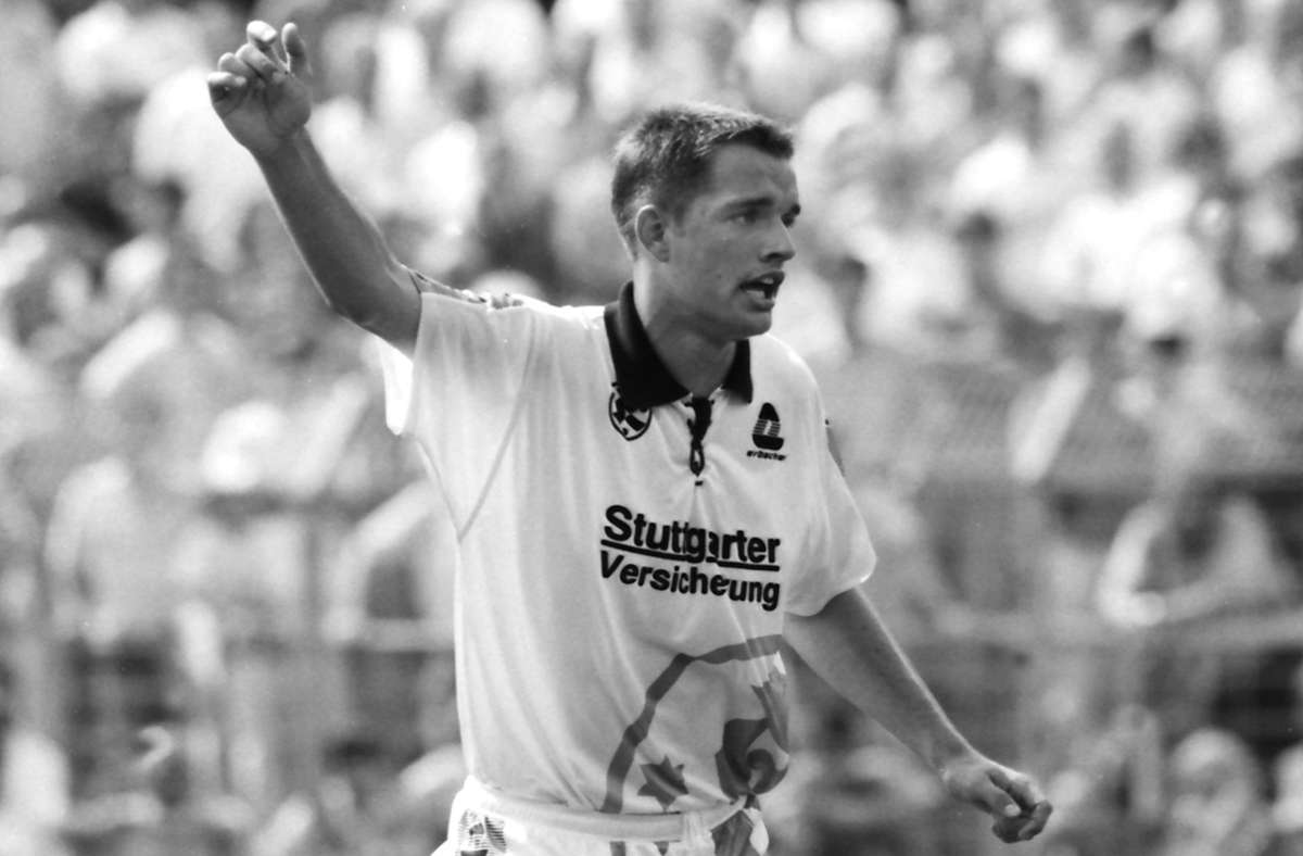 Thomas Tuchel als Profi der Stuttgarter Kickers zwischen 1992 und 1994 in der zweiten Liga. Foto: Baumann/Baumann
