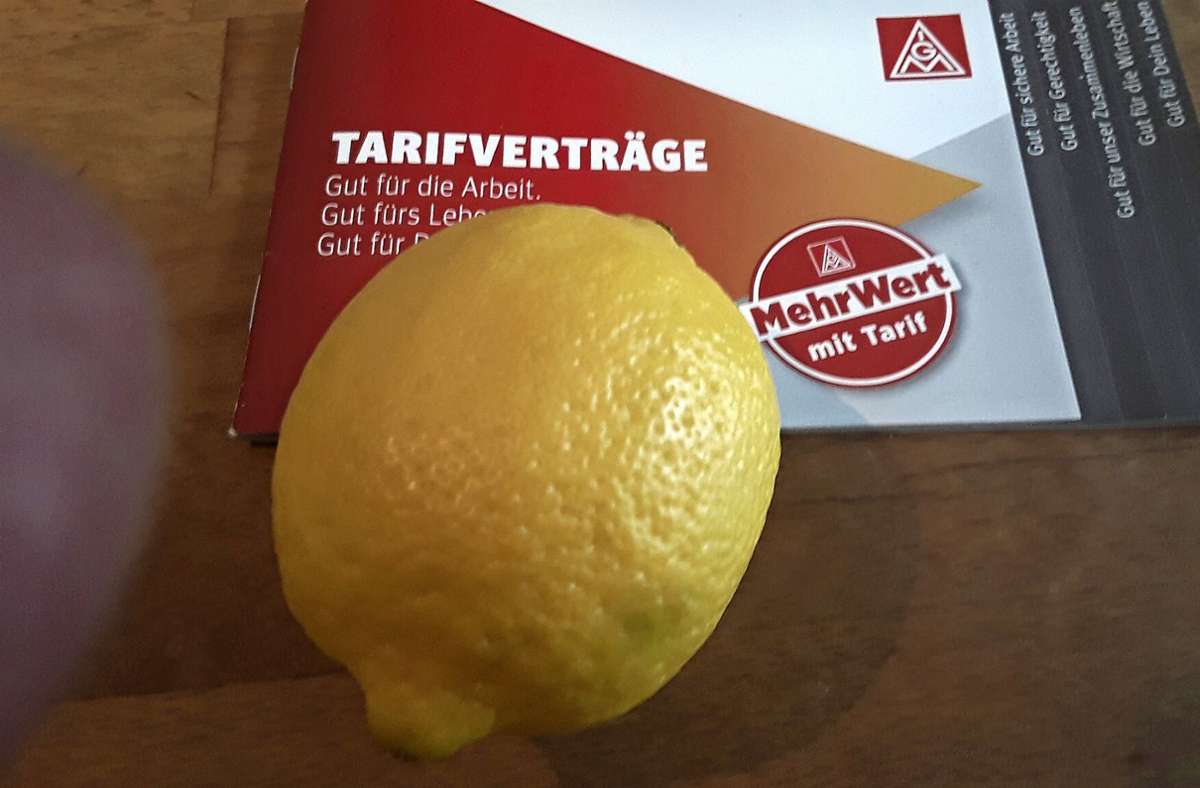 Initiative der  Rems-Murr-Gewerkschaften: Zitrone oder Zuckerle als Anreiz für Tariftreue?