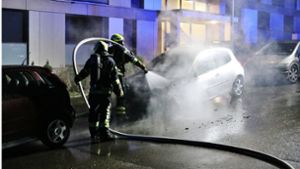 Renault fängt in der Nacht Feuer