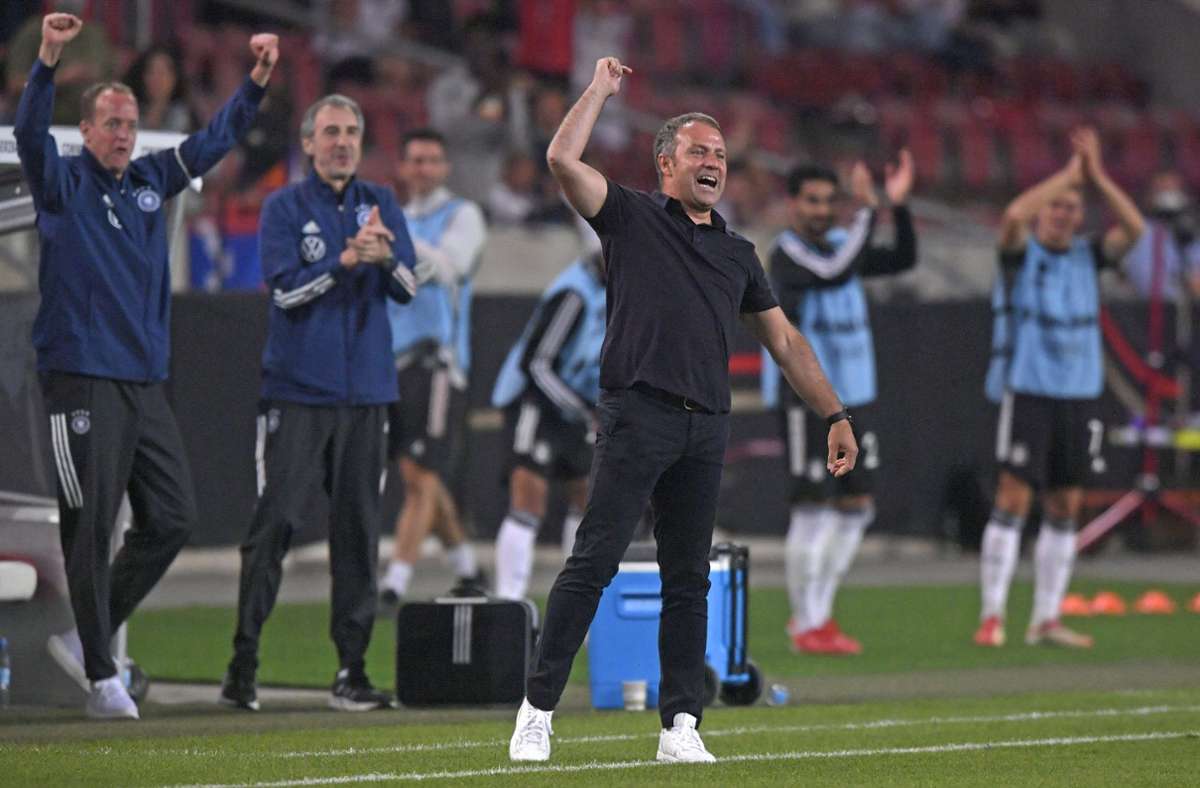 Bundestrainer Hansi Flick und die deutsche Fußball-Nationalmannschaft will bei der WM in Katar am Ende des Jahres möglichst  häufig  jubeln.
