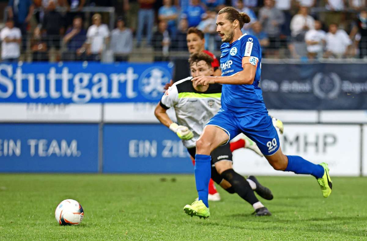 Mijo Tunjic von den  Stuttgarter Kickers: Das sagt der Kapitän zur Sturmflaute