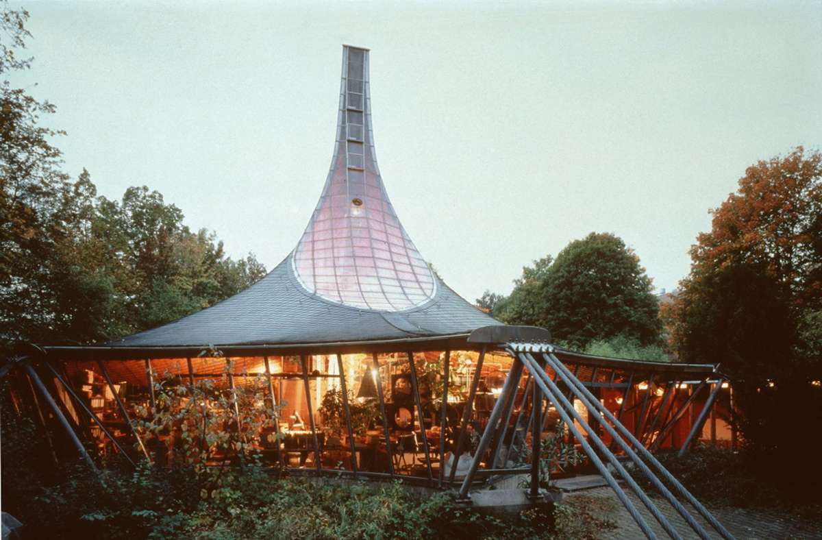 Kühne Konstruktion: Leichtbau-Institut von Frei Otto in Vaihingen, erbaut 1966 Foto: ILEK, Stuttgart