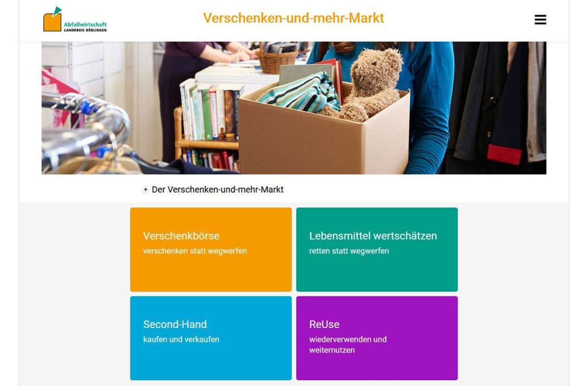 Abfallwirtschaftsbetrieb Böblingen: Neue Inhalte: „Lebensmittel wertschätzen“ und „Re-Use“