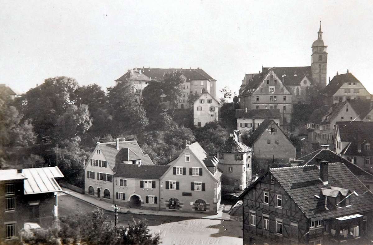 So sah der Böblinger Schlossberg vor dem Krieg aus.