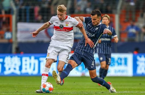 Chris Führich (li.) hat im Spiel des VfB Stuttgart in Bochum für frischen Wind gesorgt. Foto: imago images/Eibner/Eibner-Pressefoto/Boia Gabriel