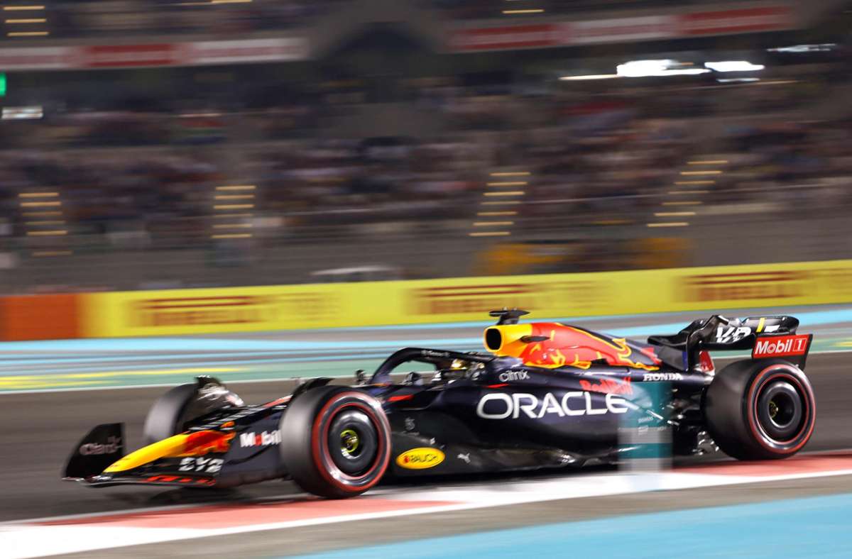 Max Verstappen hat sich die Pole in Abu Dhabi gesichert. Foto: AFP/KARIM SAHIB