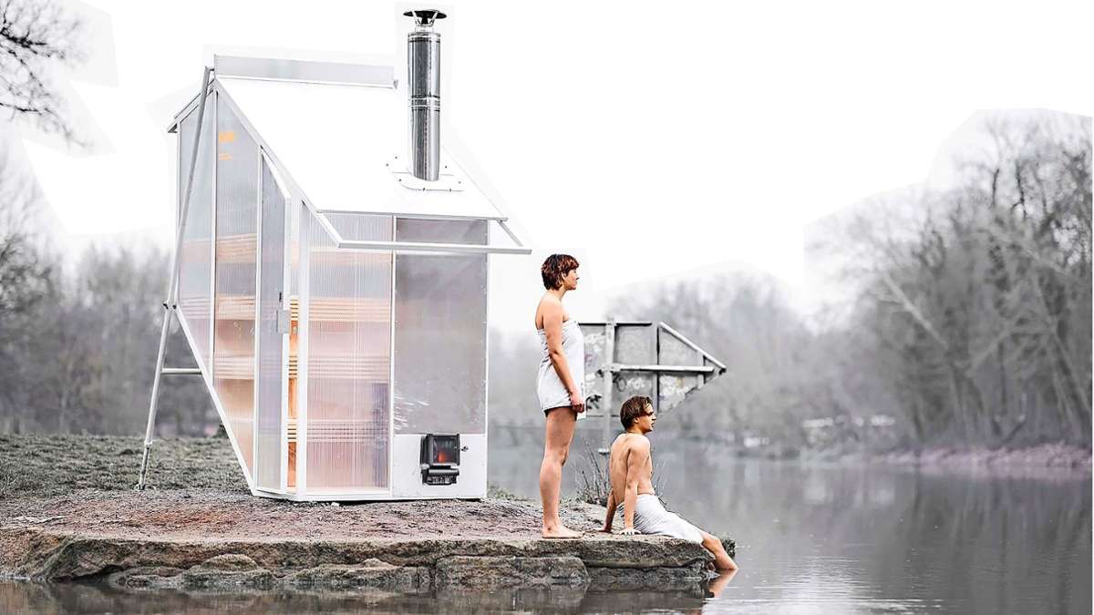 Flexibles Design: Das preisgekrönte Mobil für Gelassenheit ist eine leicht transportable Sauna, entworfen von Studierenden der Kunsthochschule Halle