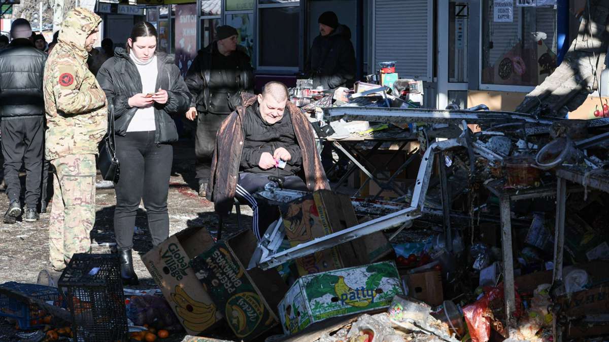 Angriff auf Markt in Donezk: Mindestens 18 Tote und 13 Verletzte