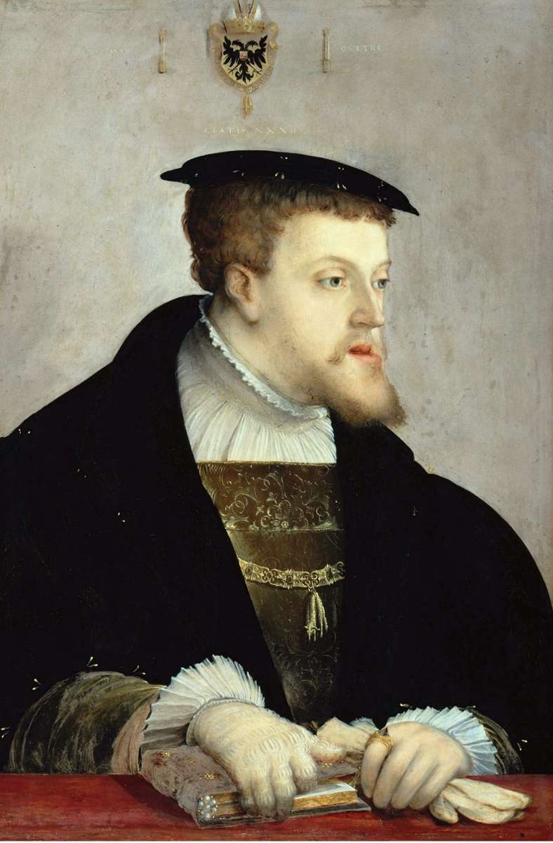 Kinnlastiger Habsburger: Kaiser Karl V. (1505-1562) auf einem um 1532 entstandenen Ölgemälde